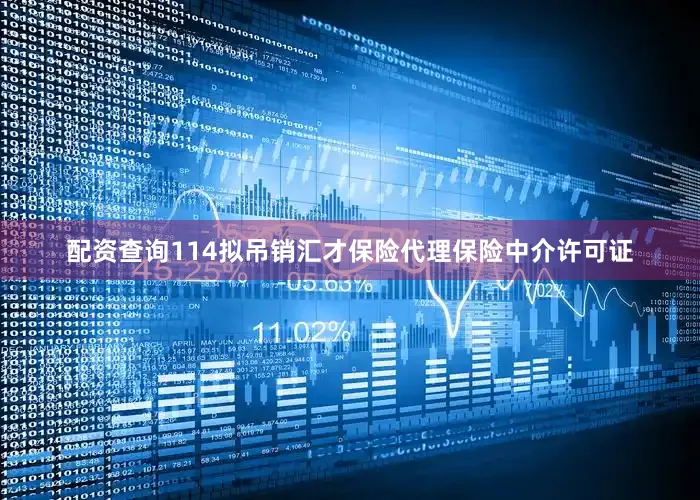 配资查询114拟吊销汇才保险代理保险中介许可证